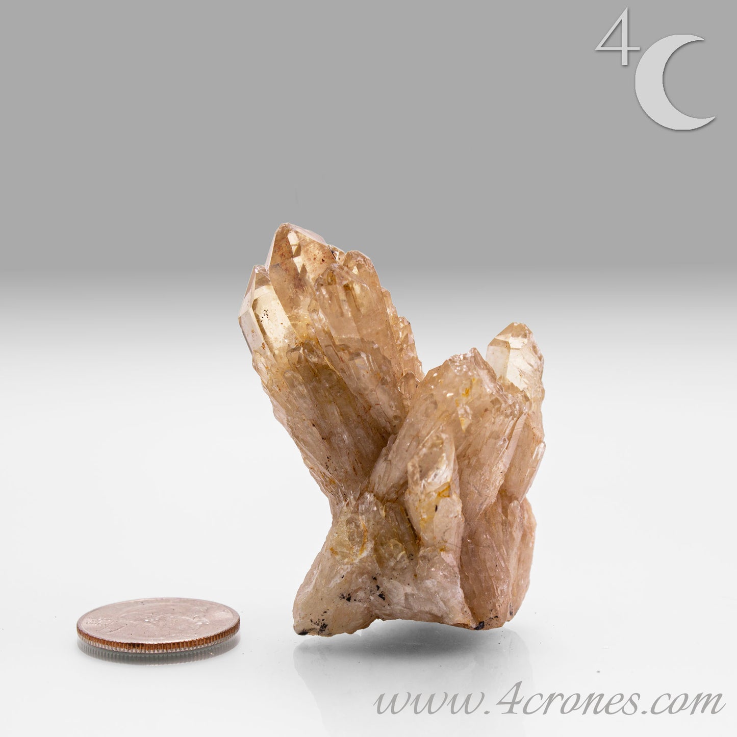 Kundalini Citrine Quartz is a stunning and rare variety of Citrine found exclusively in the Democratic Republic of Congo. This Natural Citrine is also characterized by a distinct formation of multiple terminated smaller Kundalini Quartz crystals.