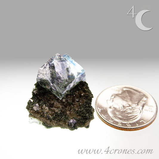 Yaogangxian  fluorite is cherished for its exceptional quality and crisp beauty with stunning water-like cubic crystals and purple-blue phantoms that create a mesmerizing effect.  www.4crones.com