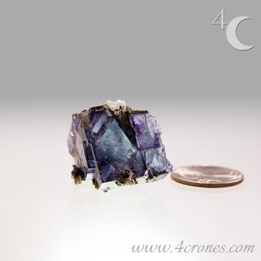 Yaogangxian  fluorite is cherished for its exceptional quality and crisp beauty with stunning water-like cubic crystals and purple-blue phantoms that create a mesmerizing effect.  www.4crones.com