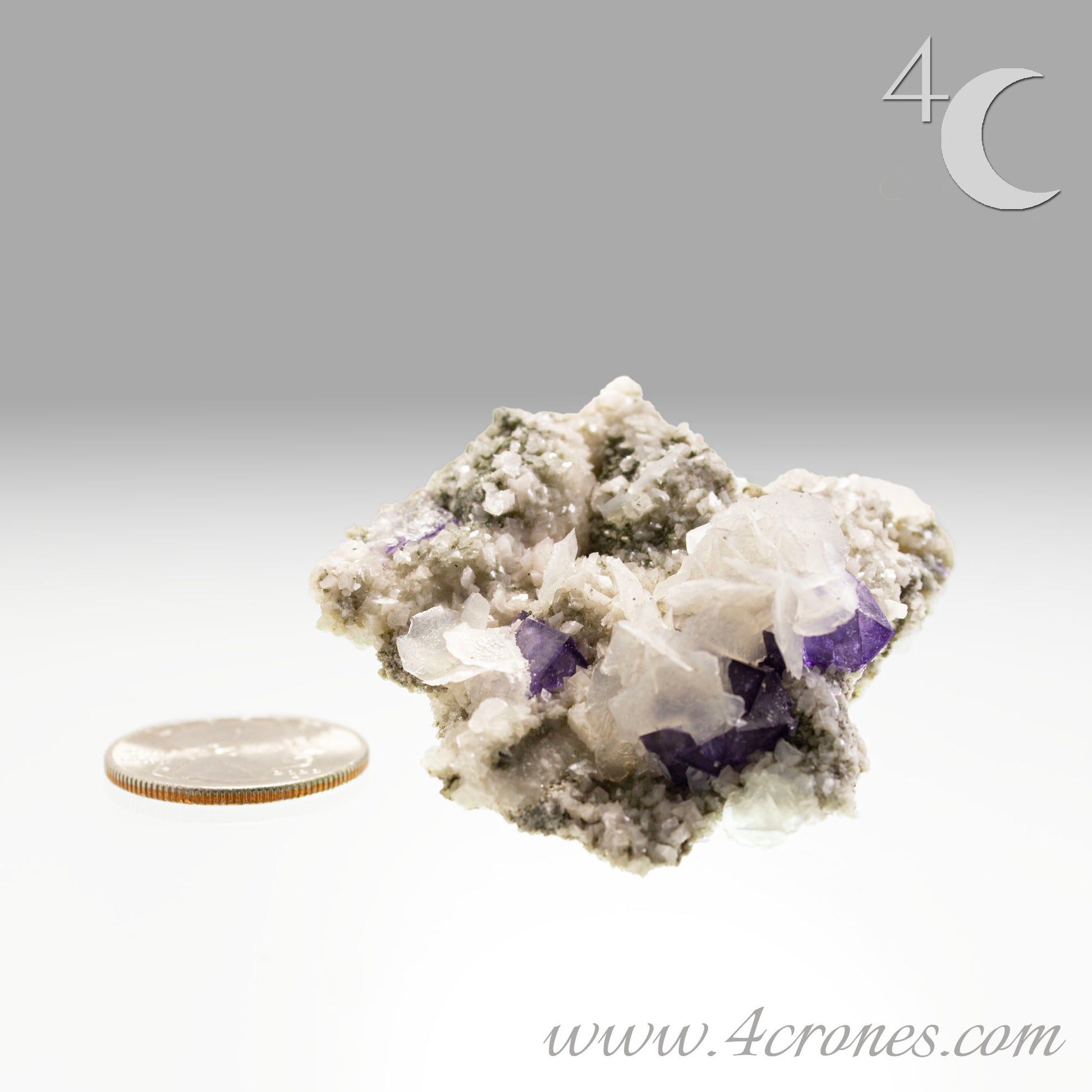 Yaogangxian  fluorite is cherished for its exceptional quality and crisp beauty with stunning water-like cubic crystals and purple-blue phantoms that create a mesmerizing effect.  www.4crones.com