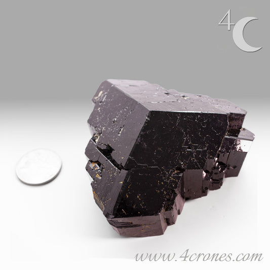  High-quality Black Tourmaline (Schorl) from Erongo, Namibia is an amazingly beautiful specimen with very clear geometric faceting similar to the three-pointed star and is referred to as the Mercedes top by many mineral collectors. www.4crones.com